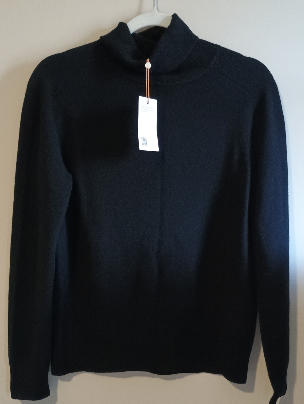 Quince Black Cowl Neck Sweater